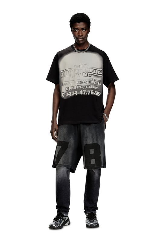 T-shirt with blowout logo graphic (2)